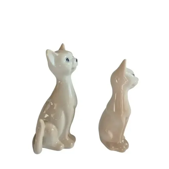 Vintage Otagiri Siamese Cat Figurines Set of 2 Mid Century Made In Japan 1950's - Picture 3 of 8